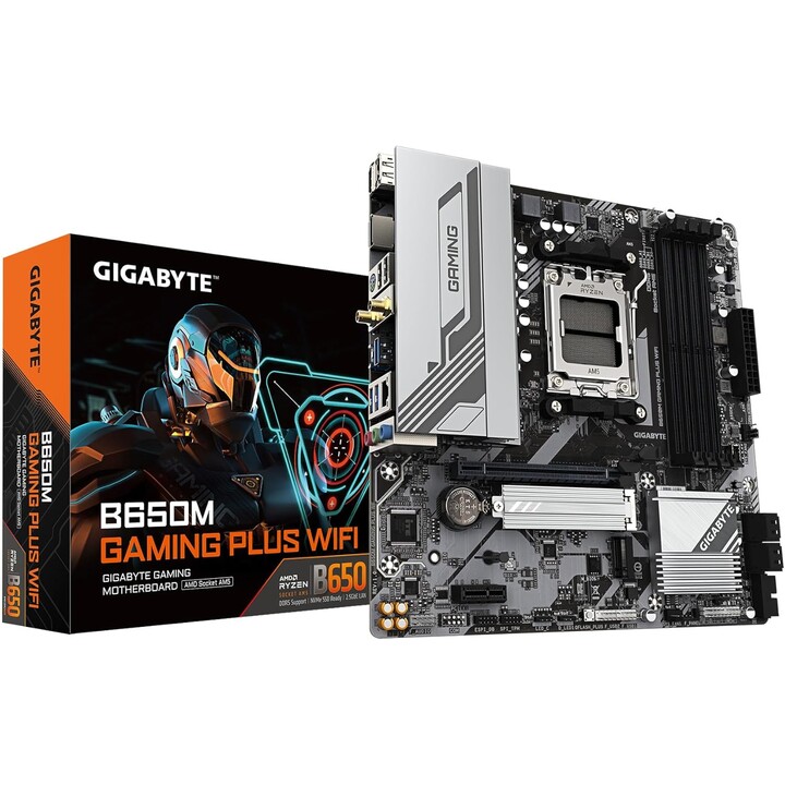Scheda madre|GIGABYTE|AMD B650|SAM5|Micro-ATX|Memoria DDR5|Slot di memoria 4|1xPCI-Express 1x|1xPCI-Express 16x|1xM.2|1xHDMI|2xD
