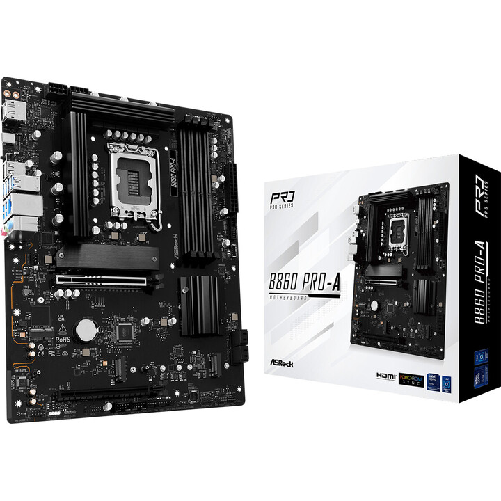 Scheda madre|ASROCK|Intel B860 Express|LGA1851|ATX|Memoria DDR5|Slot di memoria 4|1xHDMI|1xDisplayPort|1xAudio-In|1xAudio-Out|1x