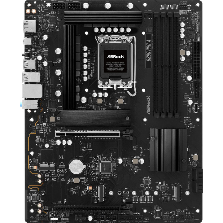 Scheda madre|ASROCK|Intel B860 Express|LGA1851|ATX|Memoria DDR5|Slot di memoria 4|1xHDMI|1xDisplayPort|1xAudio-In|1xAudio-Out|1x