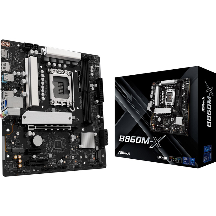 Scheda madre|ASROCK|Intel B860 Express|LGA1851|Micro-ATX|Memoria DDR5|Slot di memoria 2|1xPCI-Express 4.0 1x|1xPCI-Express 4.0 4