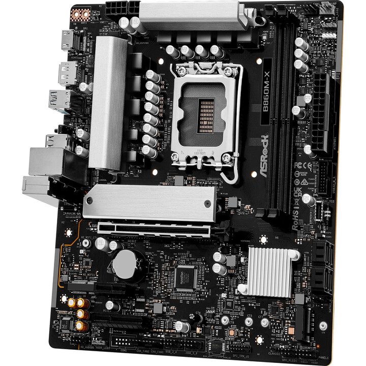 Mainboard|ASROCK|Intel B860 Express|LGA1851|Micro-ATX|Speicher DDR5|Speichersteckplätze 2|1xPCI-Express 4.0 1x|1xPCI-Express 4.0