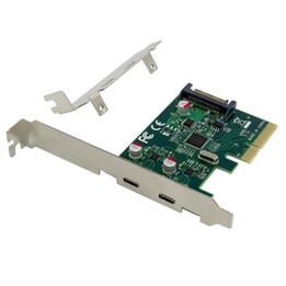 2-Port USB 3.2 Gen 2 Typ-C PCIe-Karte