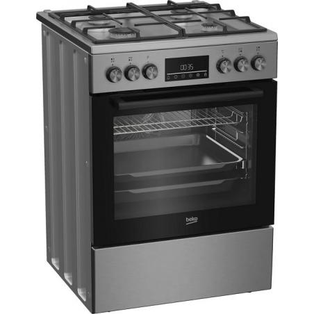 Cocina de Gas / Eléctrica Beko FBM62330GXTN 4 Zonas Plata Negro