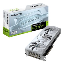 GIGABYTE GeForce RTX 5070 Ti EAGLE OC ICE SFF 16G Grafikkarte - 16GB GDDR7, 256 Bit, PCI-E 5.0, 2542 MHz Core Clock, 3 x DP 2.1a
