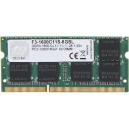 Mémoire NB 8 Go PC12800 DDR3/SO F3-1600C11S-8GSL G.SKILL