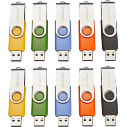 Flash de unidad de memoria USB2 10x8GB/Multipack 3503561 Intenso