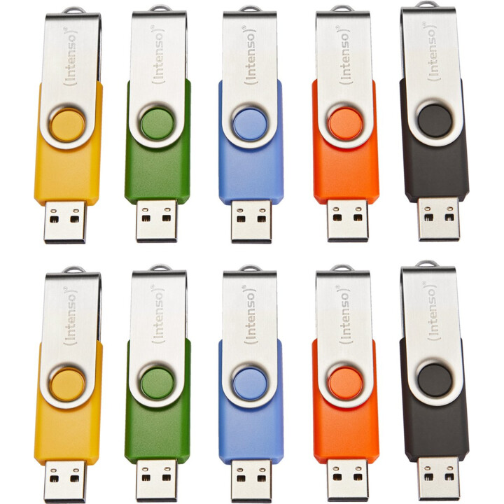 Unidade de memória flash USB2 10x8gb/multipack 3503561 intenso