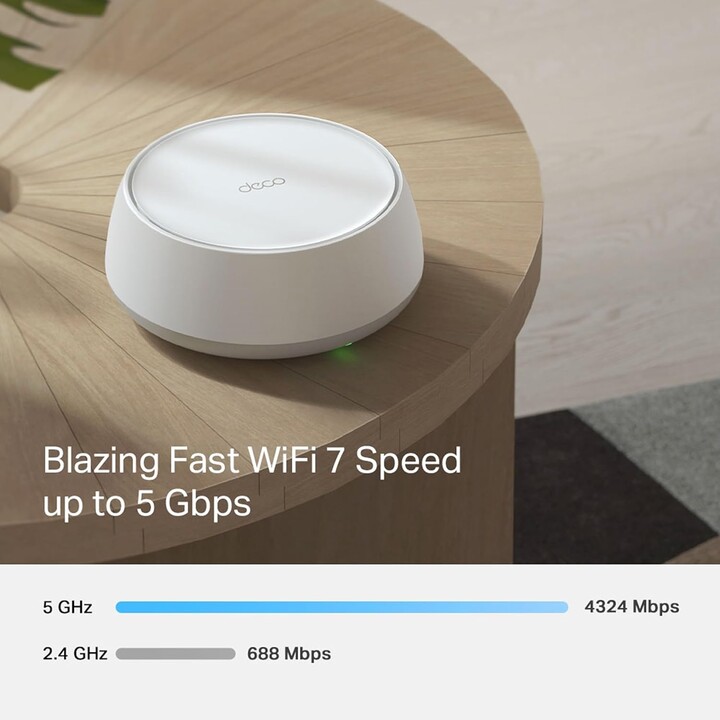Router inalámbrico|TP-LINK|Router inalámbrico|Paquete de 2|5000 Mbps|Mesh|Wi-Fi 7|2x2.5GbE|Puertos LAN WAN 2|Número de antenas