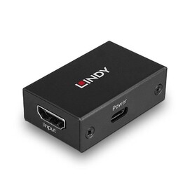 Lindy 38391 extensor audio/video Repetidor de señales AV Negro
