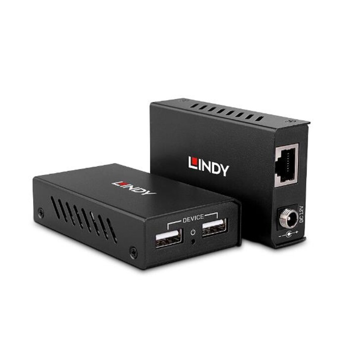 Extensor USB 2.0 de 2 portas, Cat.6, 100 metros