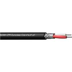 Procab CMX222-CCA/1 DMX-AES cable 2 x 0.34 mm2 22 AWG EN50399 CPR Euroclass 100 m wooden coil