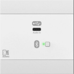 Wall Panel Audac Nwp400/W, Featuring Usb C + Bt In White