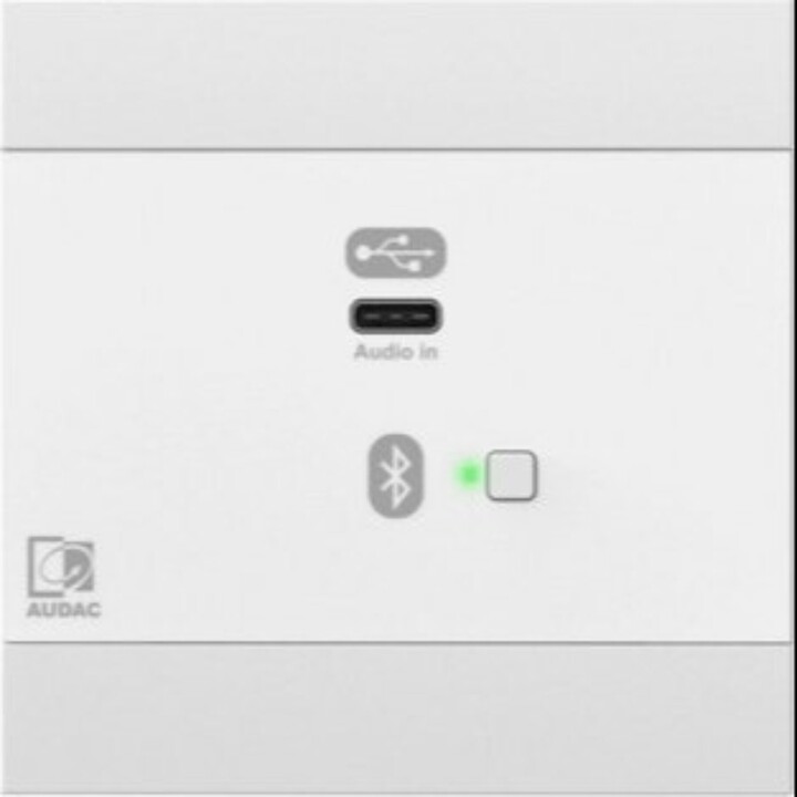 Wall Panel Audac Nwp400/W, Featuring Usb C + Bt In White