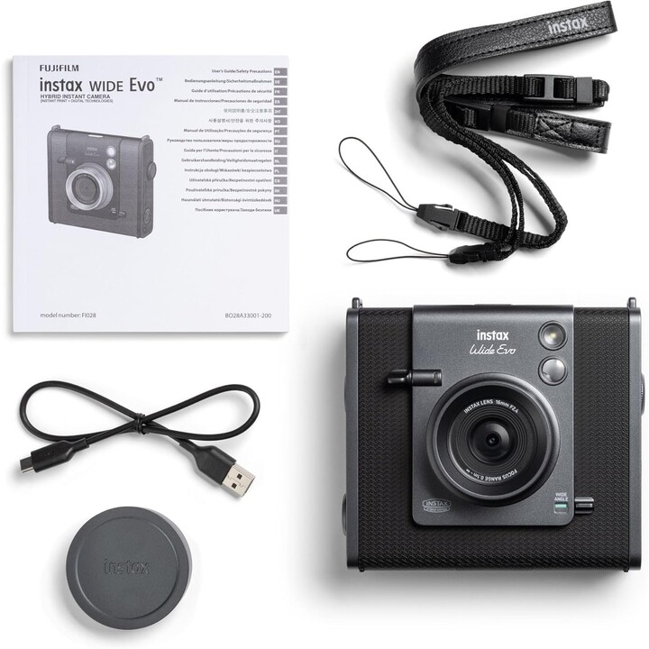 CÂMERA INSTANTÂNEA INSTAX WIDE EVO/PRETA FUJIFILM