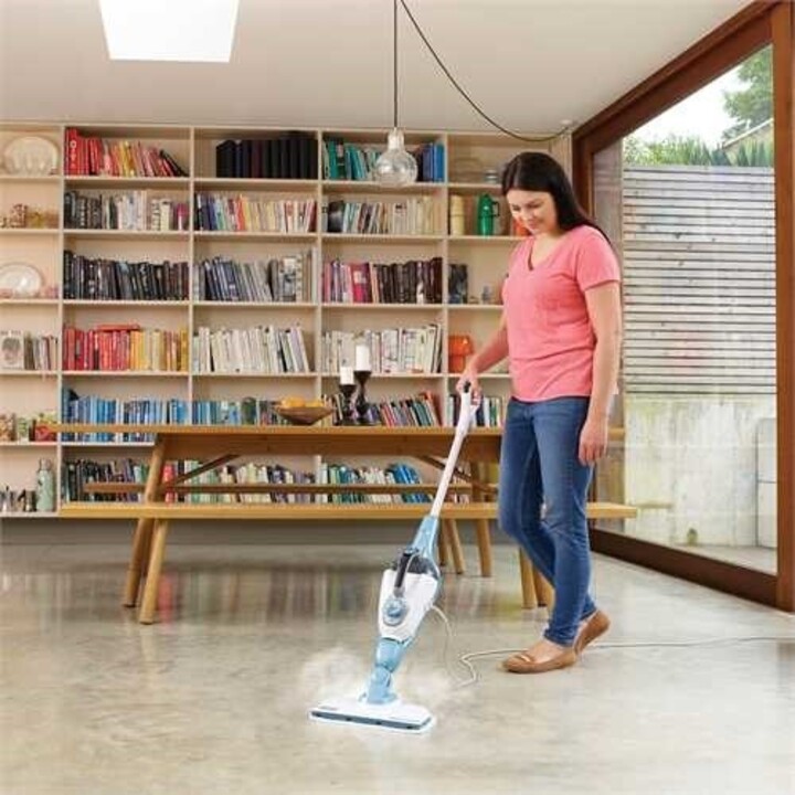 Black & Decker FSMH1321, 1300W Steam Cleaner with AutoSelect Technology for Floor Care, Blue