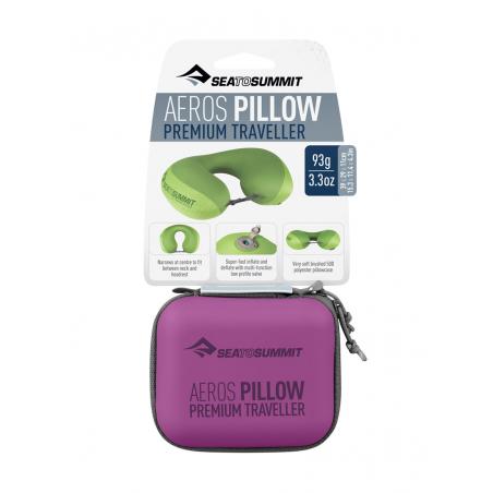 Almohada SEA TO SUMMIT Aeros Premium Traveller Magenta