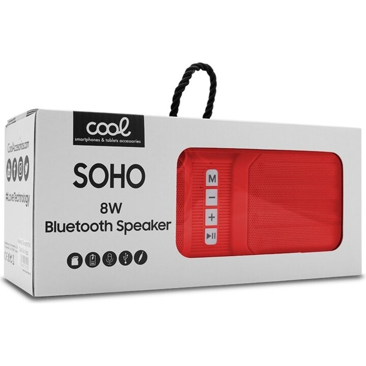Cooler Soho Bluetooth-Lautsprecher 8w rot