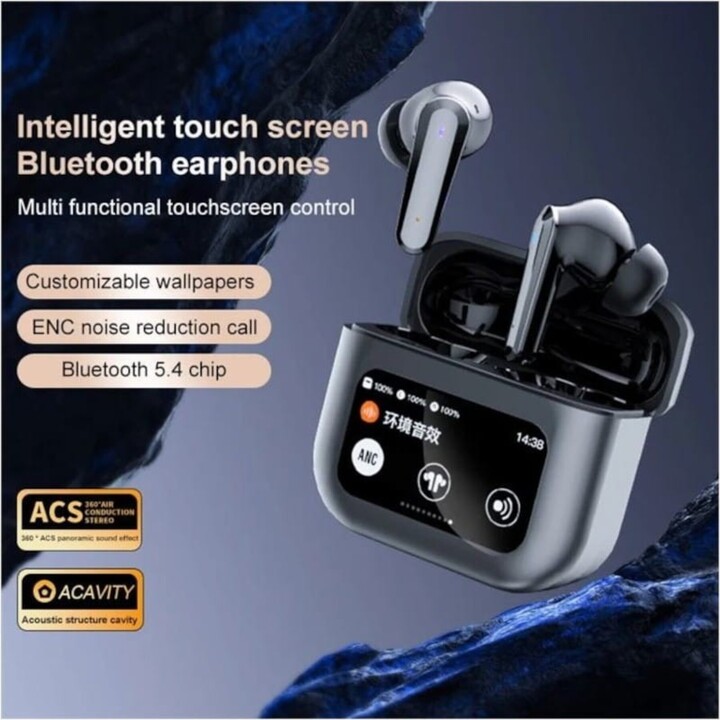 HBQ YYK-Q30 ANC LCD Auriculares Bluetooth Plata 