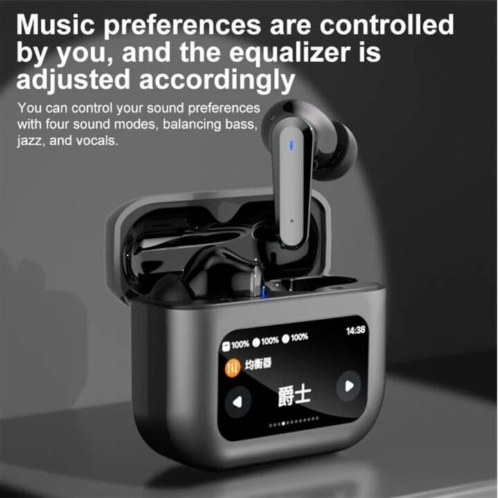 HBQ YYK-Q30 ANC LCD Bluetooth Headphones Silver 