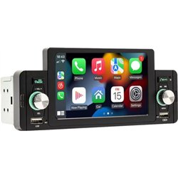Autorrádio 1 DIN SWM 160W 5 polegadas Bluetooth/Carplay/Android Auto Wireless/USB Preto