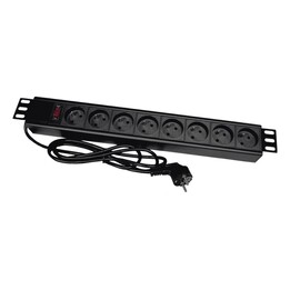 Alantec PZ081U3M 3m 8-Outlet AC Power Strip Indoor Black