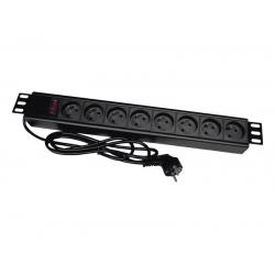Alantec PZ081U3M base múltiple 3 m 8 salidas AC Interior Negro