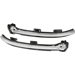 Set of LED dynamic turn signal lights, left/right, yellow, version BLACK, fits: VW GOLF VII, TOURAN II 08.12-