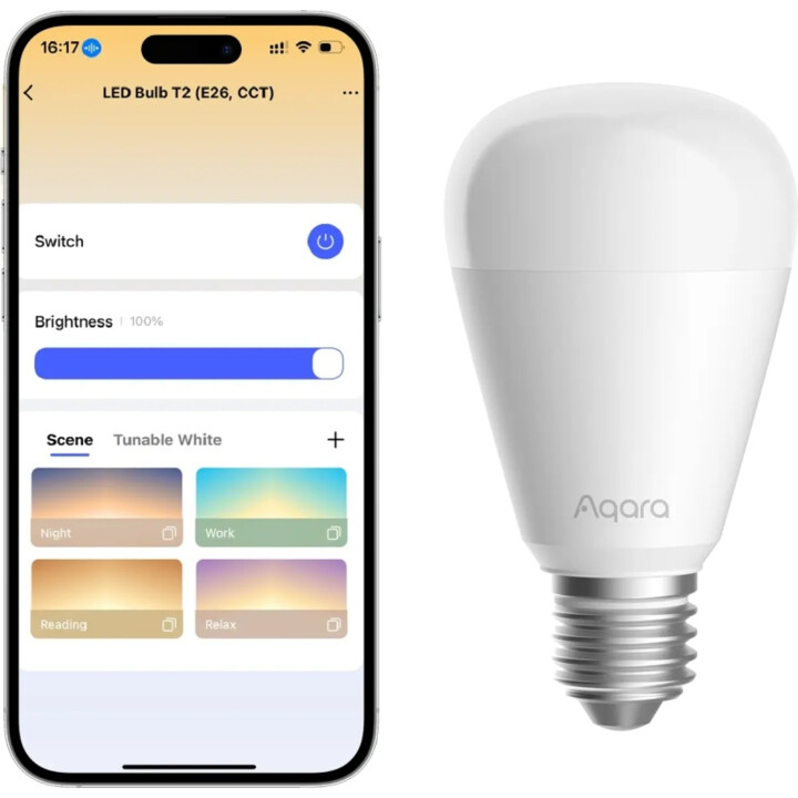 Lampadina intelligente|AQARA|Consumo energetico 10,5 Watt|Flusso luminoso 950 Lumen|6500 K|ZigBee|LB-L02E