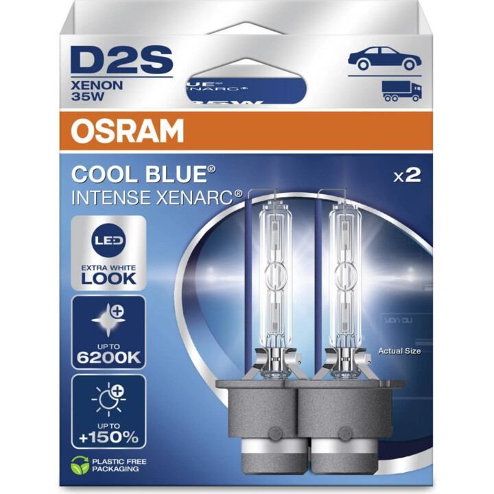Bombilla (juego de 2) D2S 85 V 35 W P32D-2 Azul frío intenso NextGen 6200 K
