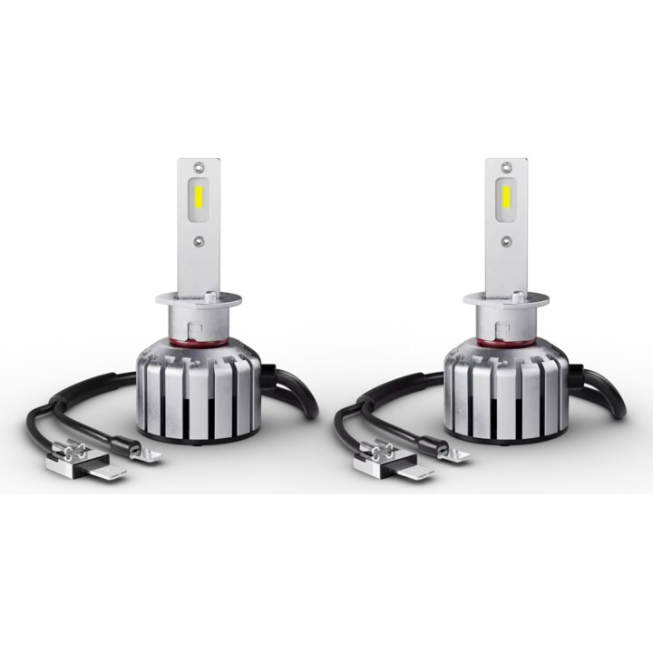 Bombilla LED (Juego de 2 uds.) H1 12V 16W ​​P14,5S sin homologación para carretera NIGHT BREAKER LED, blanco frío 6000K