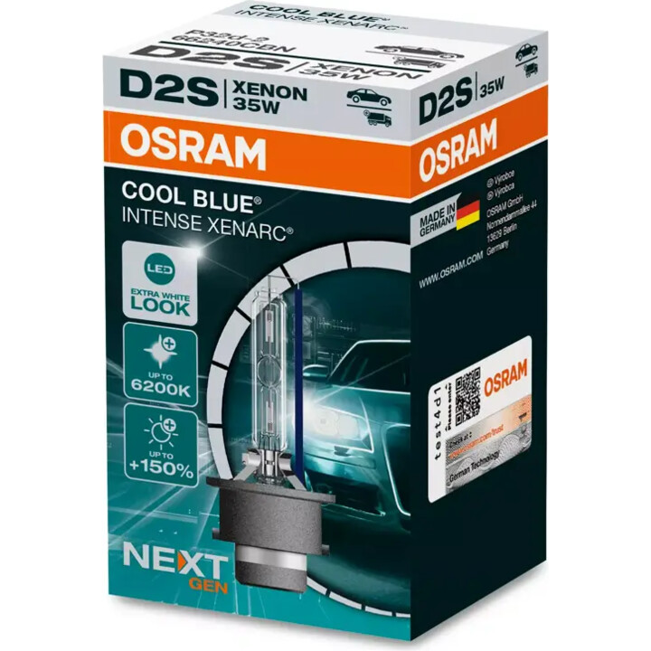 Bombilla (caja de 1 unidad) D2S 85 V 35 W P32D-2 Azul frío intenso NextGen 6200 K