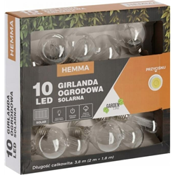 Guirlanda Solar de Jardim Extralink 2 1.8 M Hemma 10 LED Branco Quente Grande Lâmpada - 3606