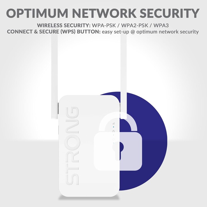 Strong Wi-Fi 6 Repeater AX3000, 2-in-1-Wi-Fi-Verstärker und Zugangspunkt, Hochgeschwindigkeits-Internet bis zu 3000 Mbit / s