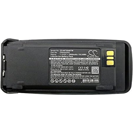 Motorola 7.4V 2600mAh Reemplazo de batería de iones de litio DP3000/3600