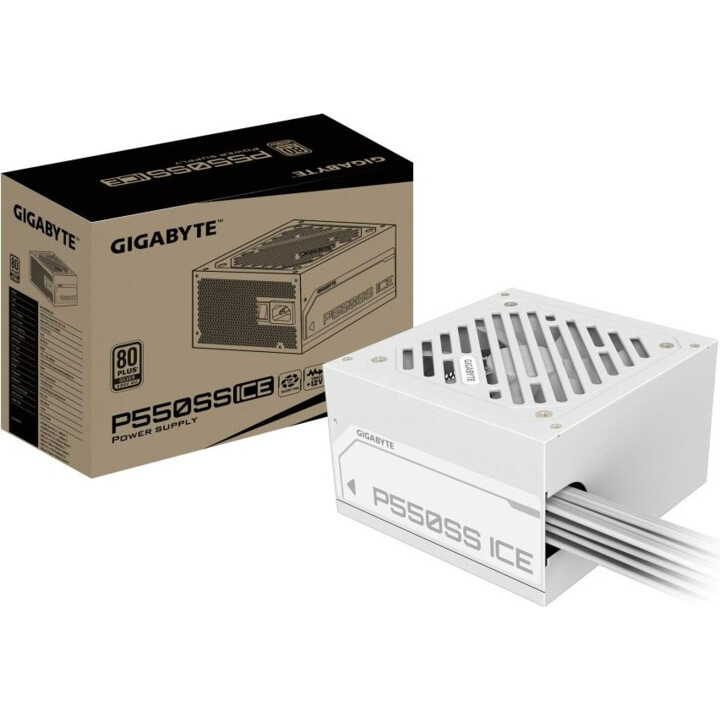 Power Supply|GIGABYTE|GP-P550SS ICE|550 Watts|Efficiency 80 PLUS SILVER|PFC Active|MTBF 100000 hours|GP-P550SSICE