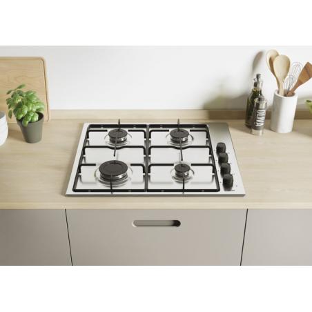 Candy Smart CHW6LBX/4U Acero inoxidable Integrado 60 cm Encimera de gas 4 zona(s)