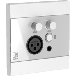 Wall Panel Audi AuDAC WP225/W, XLR -Mikrofon + 3,5 mm JACK + BT, Weiß