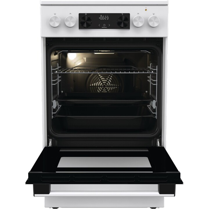 Cocina Vitrocerámica Gorenje GECS5C70WA Independiente 50 cm 70 L 4 Zonas Blanco