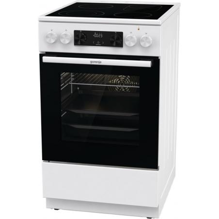 Gorenje GECS5C70WA cocina Cocina independiente Quemador en espiral Blanco A