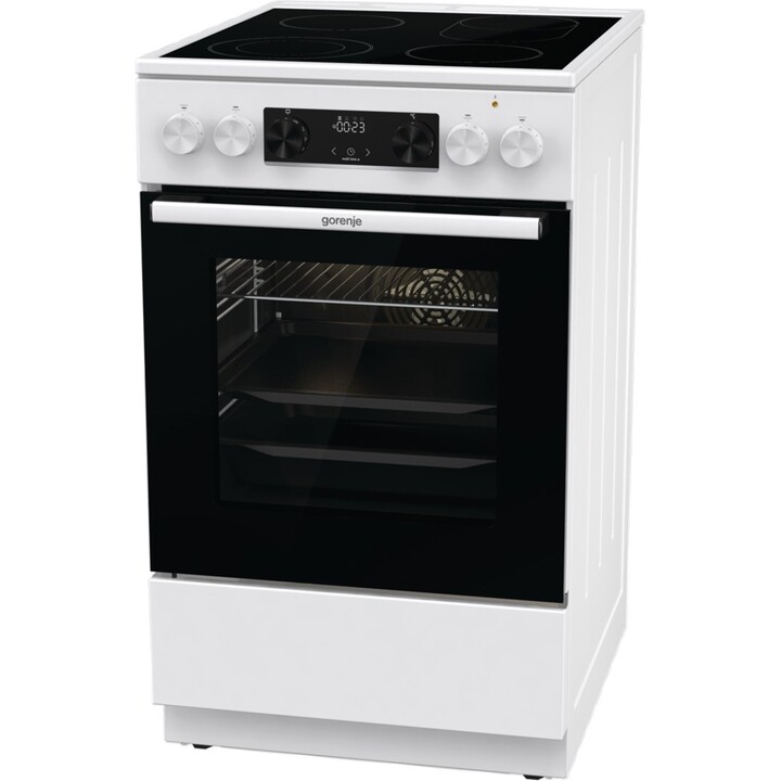Cocina Vitrocerámica Gorenje GECS5C70WA Independiente 50 cm 70 L 4 Zonas Blanco