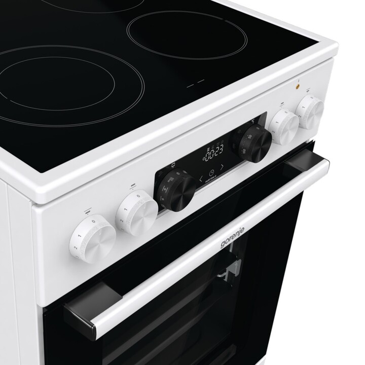Cocina Vitrocerámica Gorenje GECS5C70WA Independiente 50 cm 70 L 4 Zonas Blanco