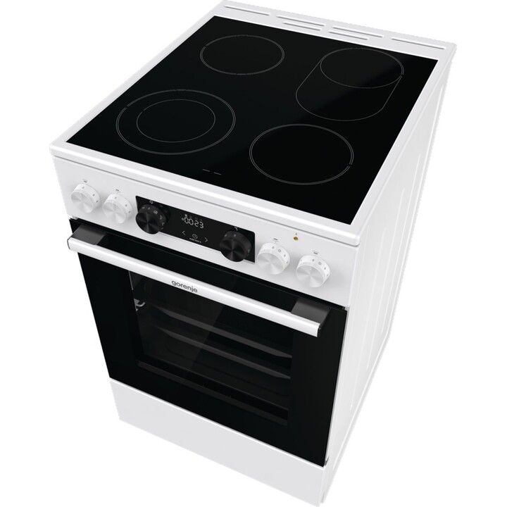 Cocina Vitrocerámica Gorenje GECS5C70WA Independiente 50 cm 70 L 4 Zonas Blanco