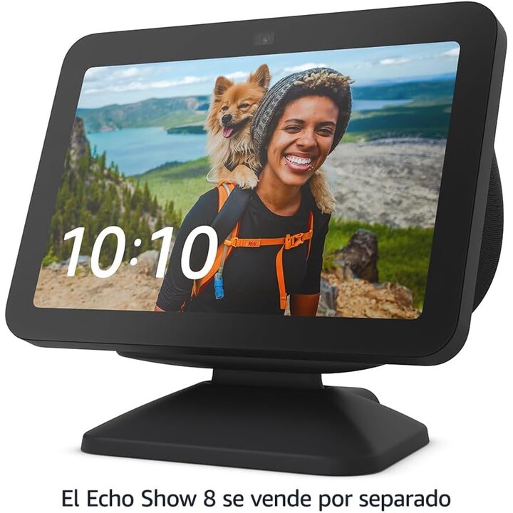Adjustable Stand for Echo Show 8 (3rd Gen) with USB-C Charging Port, Charcoal