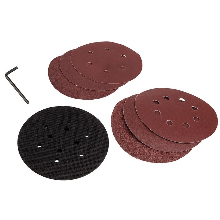 450W Graphite eccentric sander, 125/150mm disc, with case