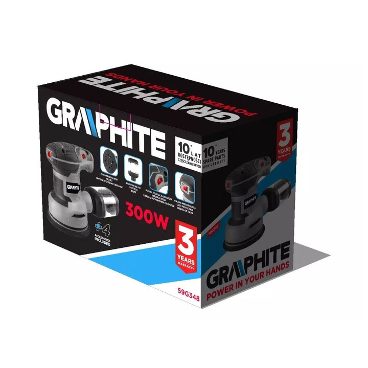 300W Graphite 125mm foot eccentric sander