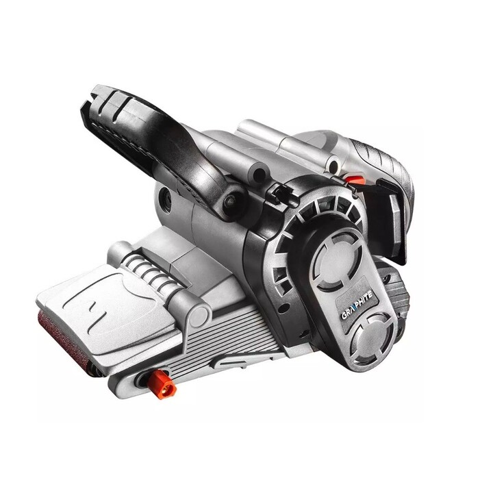 Lijadora de banda Graphite de 800 W con banda sin fin de 75 x 457 mm y maletín de transporte