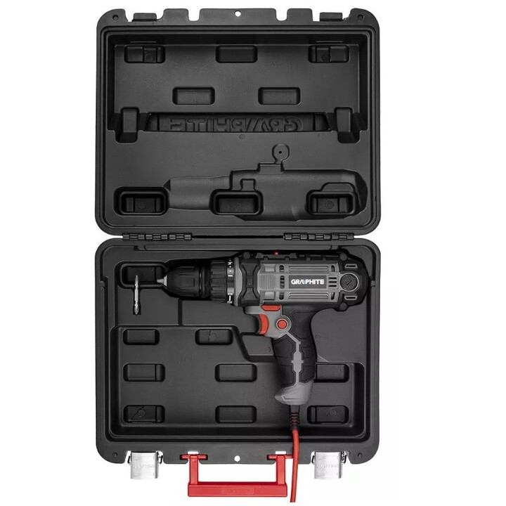Perceuse/visseuse sur secteur 300W Graphite Mandrin auto-serrant 10mm avec mallette de transport