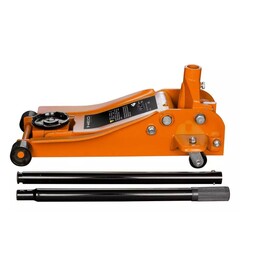 Le cric hydraulique à profil bas de Neo Tools permet de soulever des poids jusqu'à 2,5 tonnes.