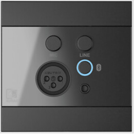 AUDAC WP225/B Wall Panel, XLR mic + 3.5 mm jack, Bluetooth, black