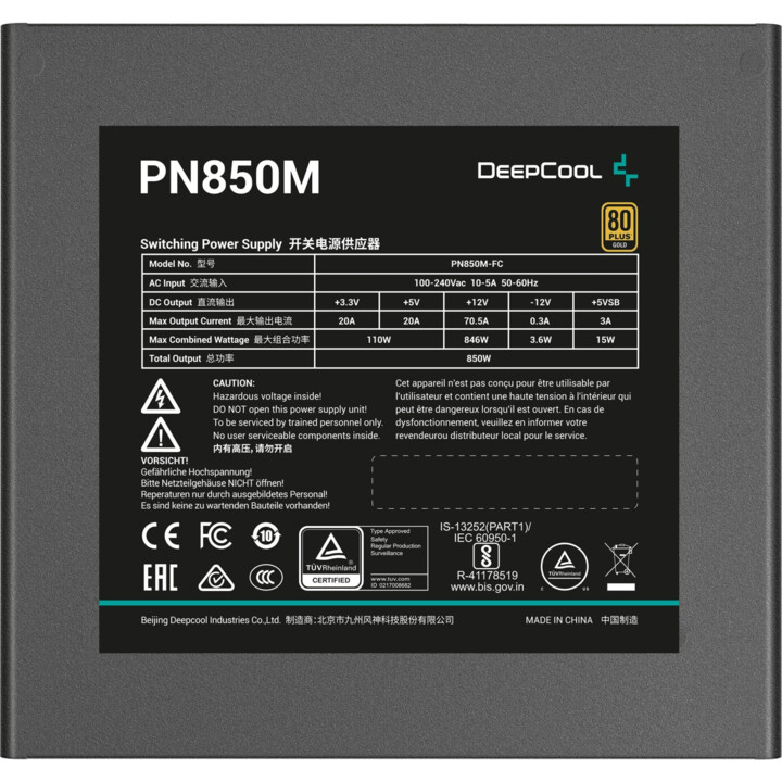 DeepCool PN850M 80 Plus Gold 850 W modulaire